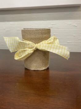 Burlap Jars with Bows