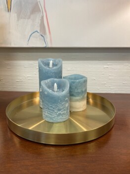 Blue Candles (with fake flame)