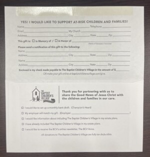 Memorial Envelope